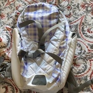 Snowboarding camel back backpack